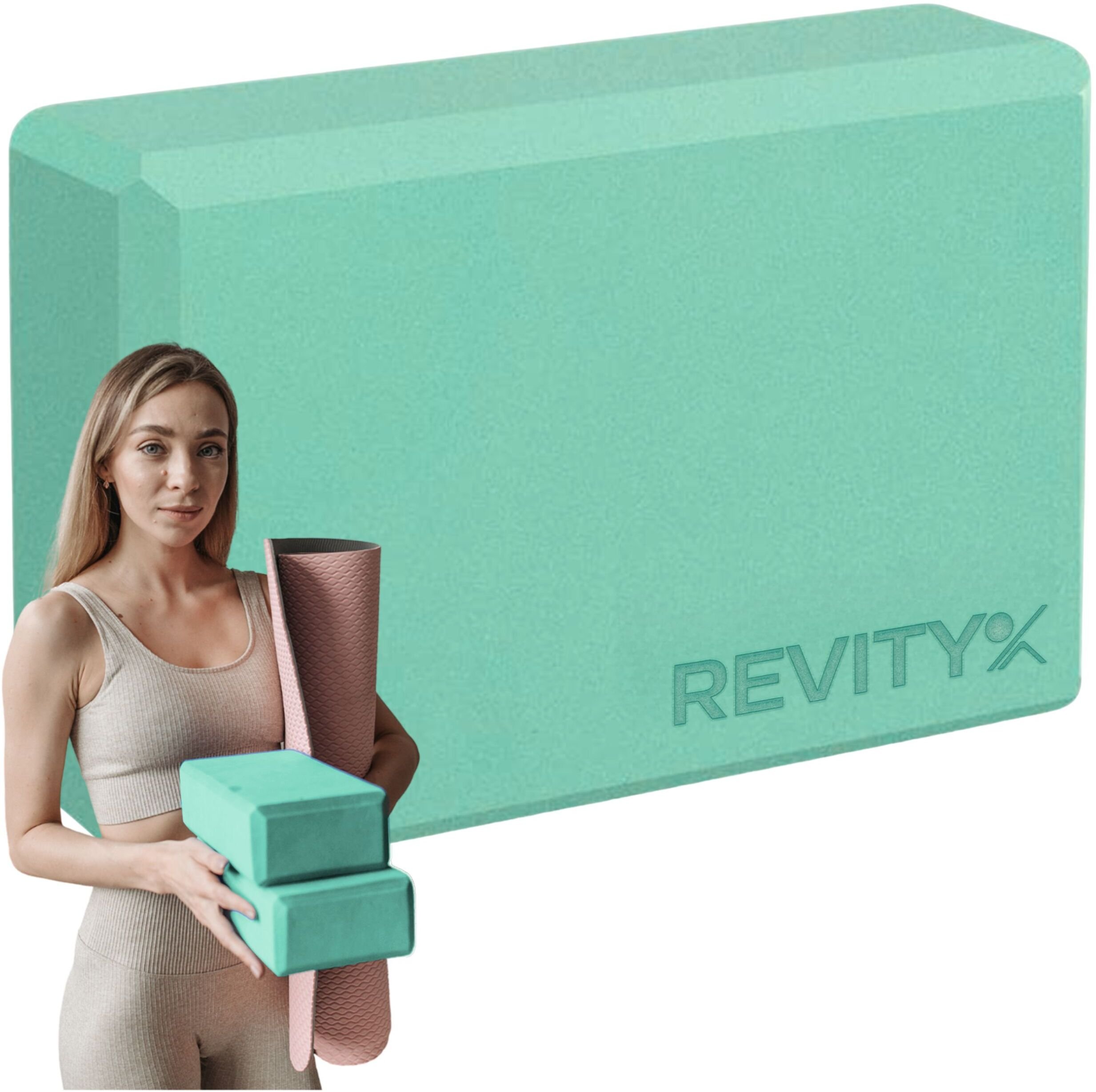 Revity Klocek kostka blok do jogi 23 x 15 x 7.5 cm 1 szt.