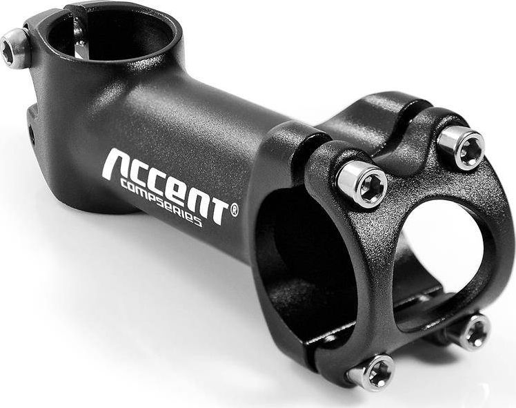 Accent Wspornik kierownicy AS-32 AH 1-1/8" / 90mm / 10 / 31.8mm, czarny piaskowany