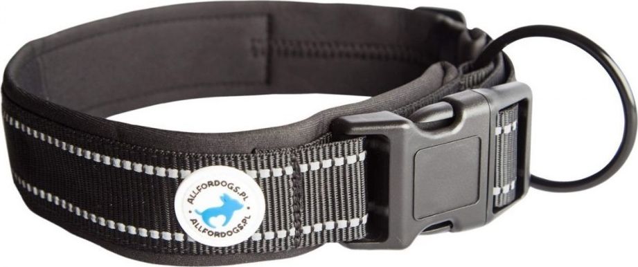 All For Dogs ALL FOR DOGS OBROŻA BLACK M 35-42cm