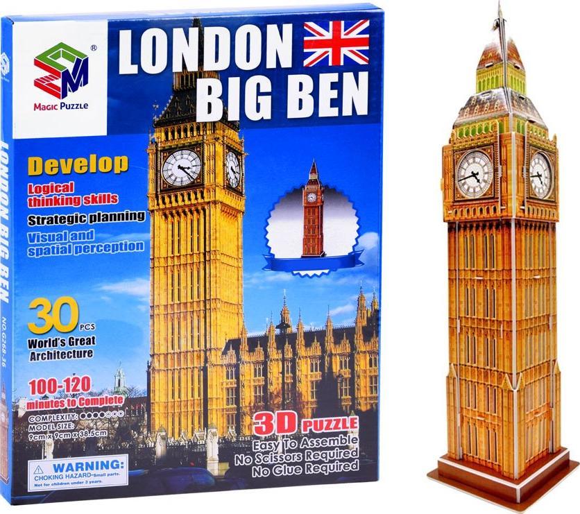 Jokomisiada Puzzle 3D 30-elementów Londyn Big Ben ZA3802