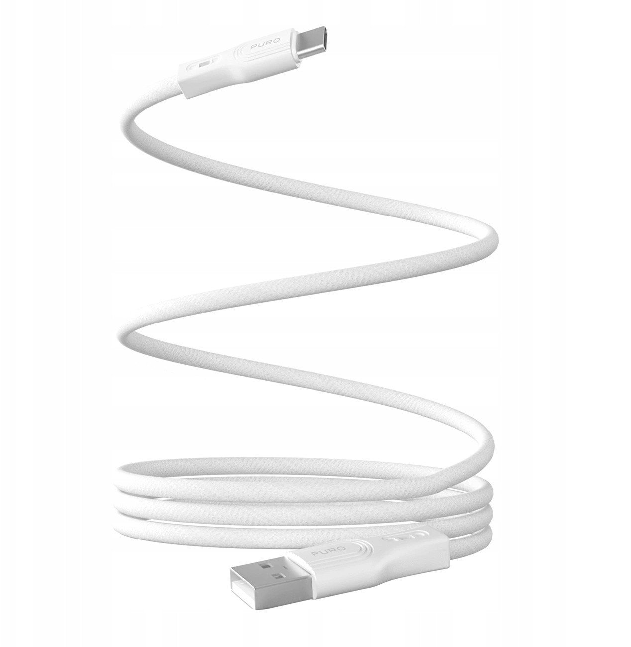 Kabel USB Puro USB-A - USB-C 1 m Biały (8018417498930)