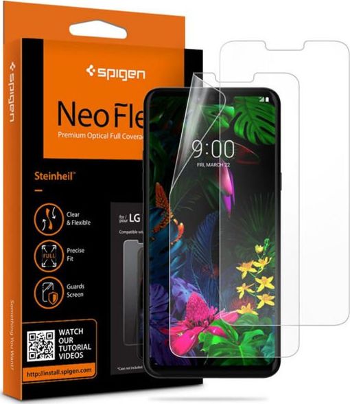 Spigen 2x Folia ochronna Sigen Neo Flex HD do LG G8 ThinQ Case Friendly uniwersalny