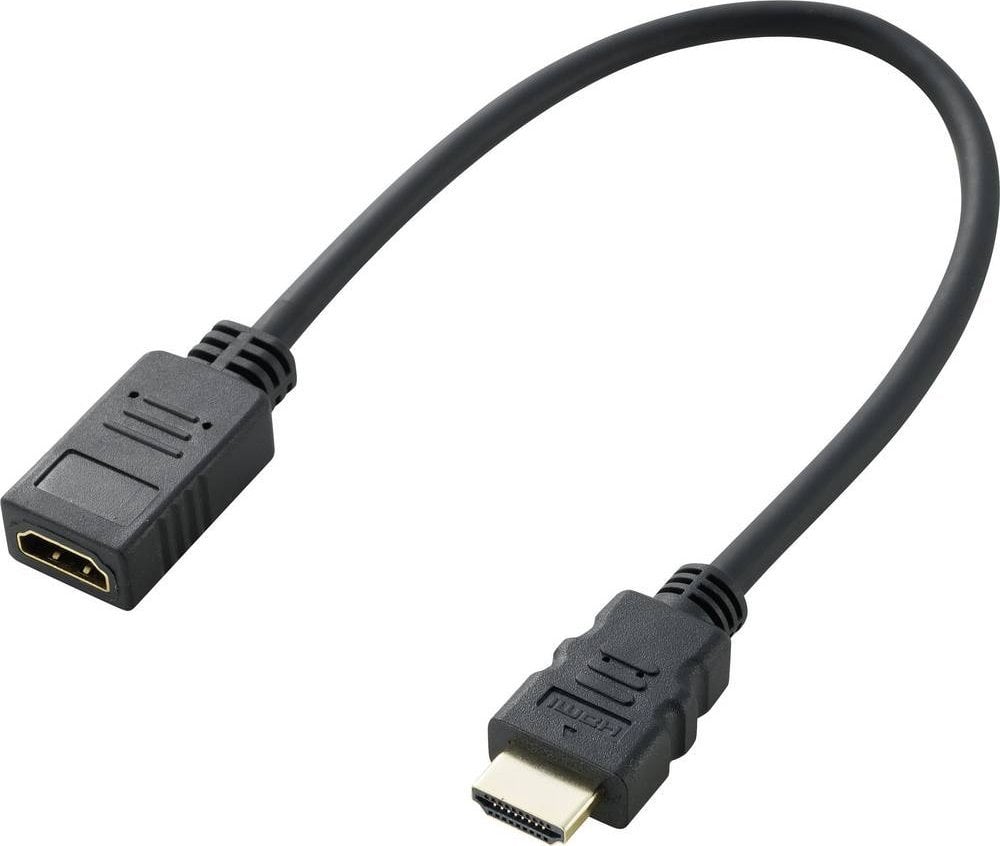 SpeaKa Professional HDMI Forlængerkabel [1x HDMI-stik - 1x HDMI-tilslutning] 30.00 cm Sort