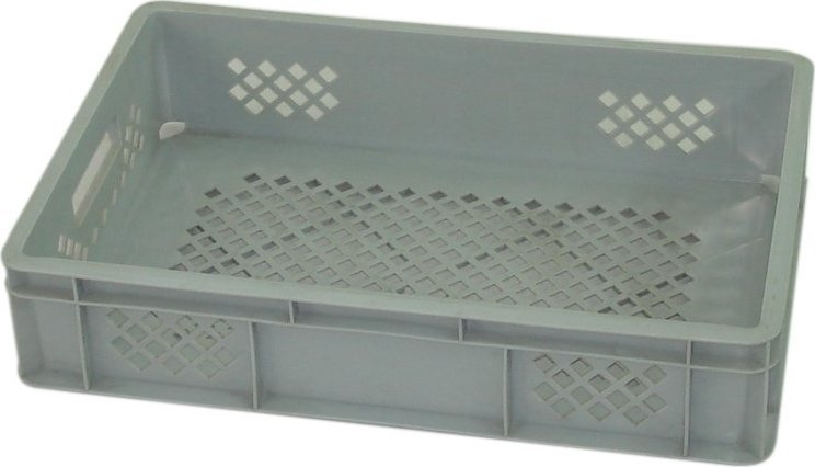 Artech Pojemnik transportowy EURO 130, ścianki i dno ażurowe, wym. 600 x 400 x 130 mm (Kolor szary)