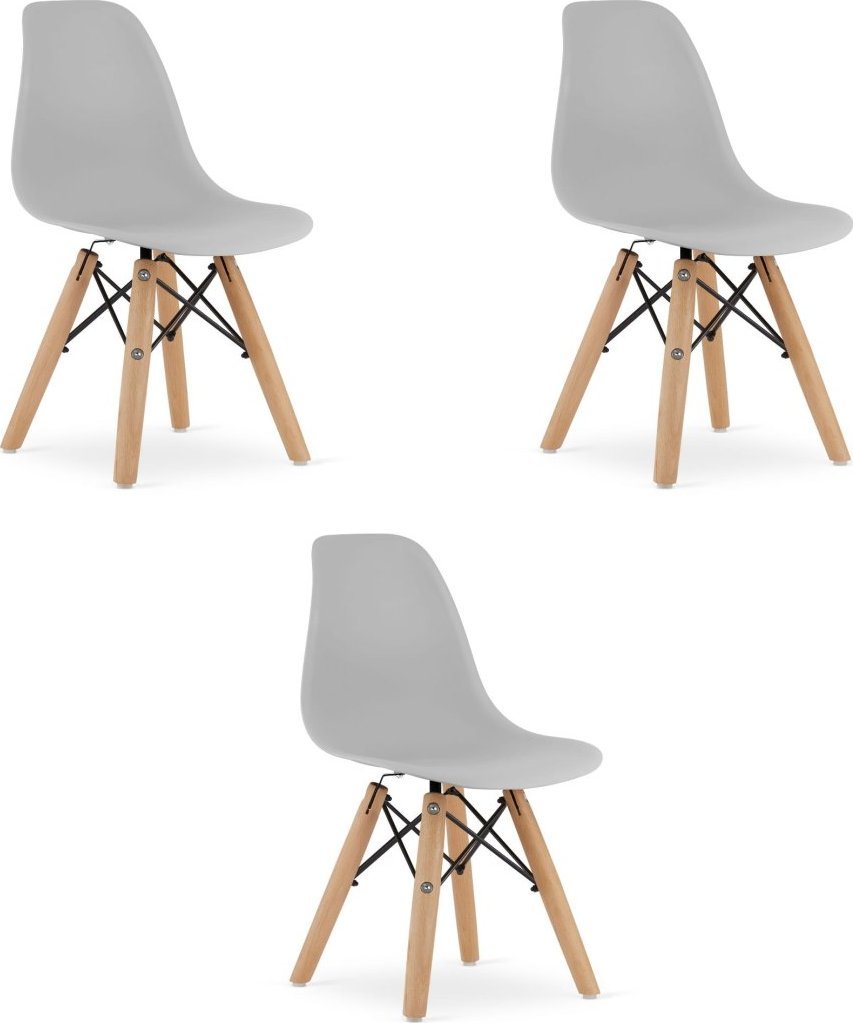 Leobert Krzesło ZUBI - szare x 3