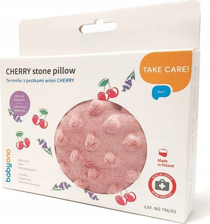 BabyOno 796/01 TERMOFOR Z PESTKAMI WIŚNI CHEERRY RÓŻOWY