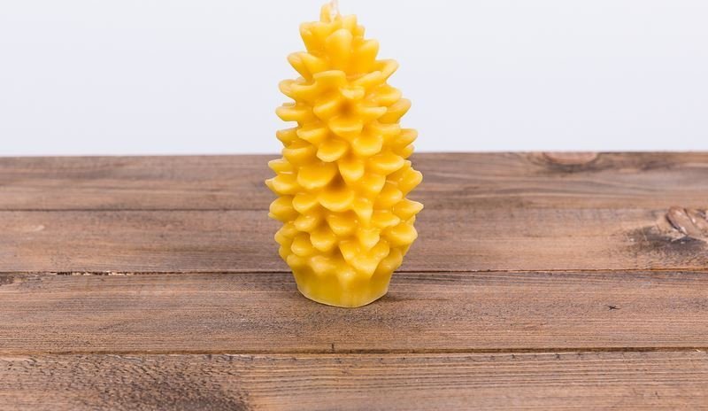 Łysoń Świeca z wosku pszczelego szyszka duża (S1061) - S1061