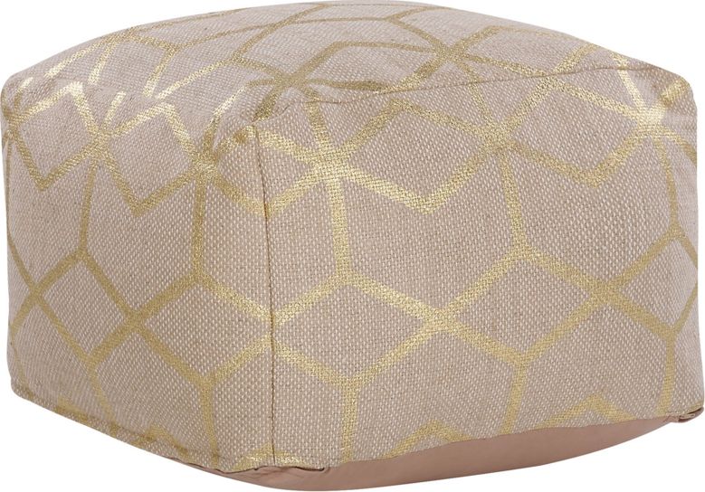 Beliani Puf 67 x 67 cm beżowy MAMALA