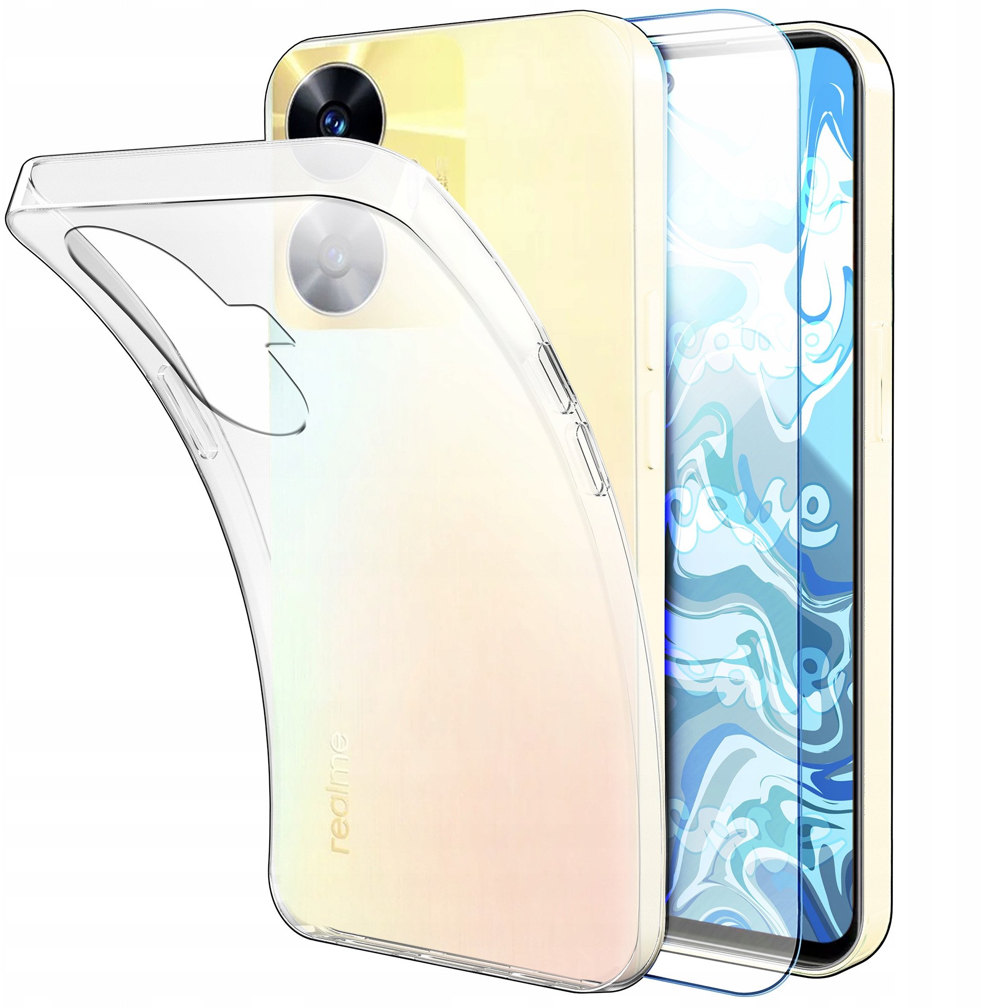 ETUI DO REALME C55 / NARZO N55 OBUDOWA CASE SILIKON SLIM POKROWIEC SZKŁO