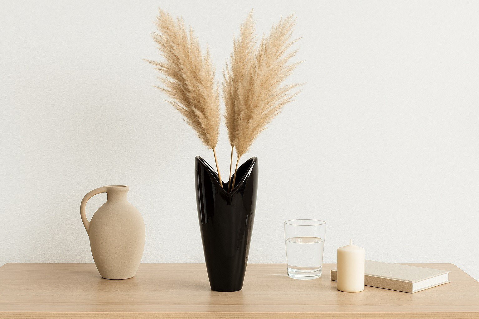 Wazon ceramiczny 26 cm wycięty czarny