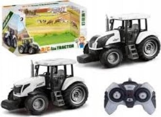 LeanToys Traktor Zdalnie Sterowany RC 2.4G Dźwięki Biały