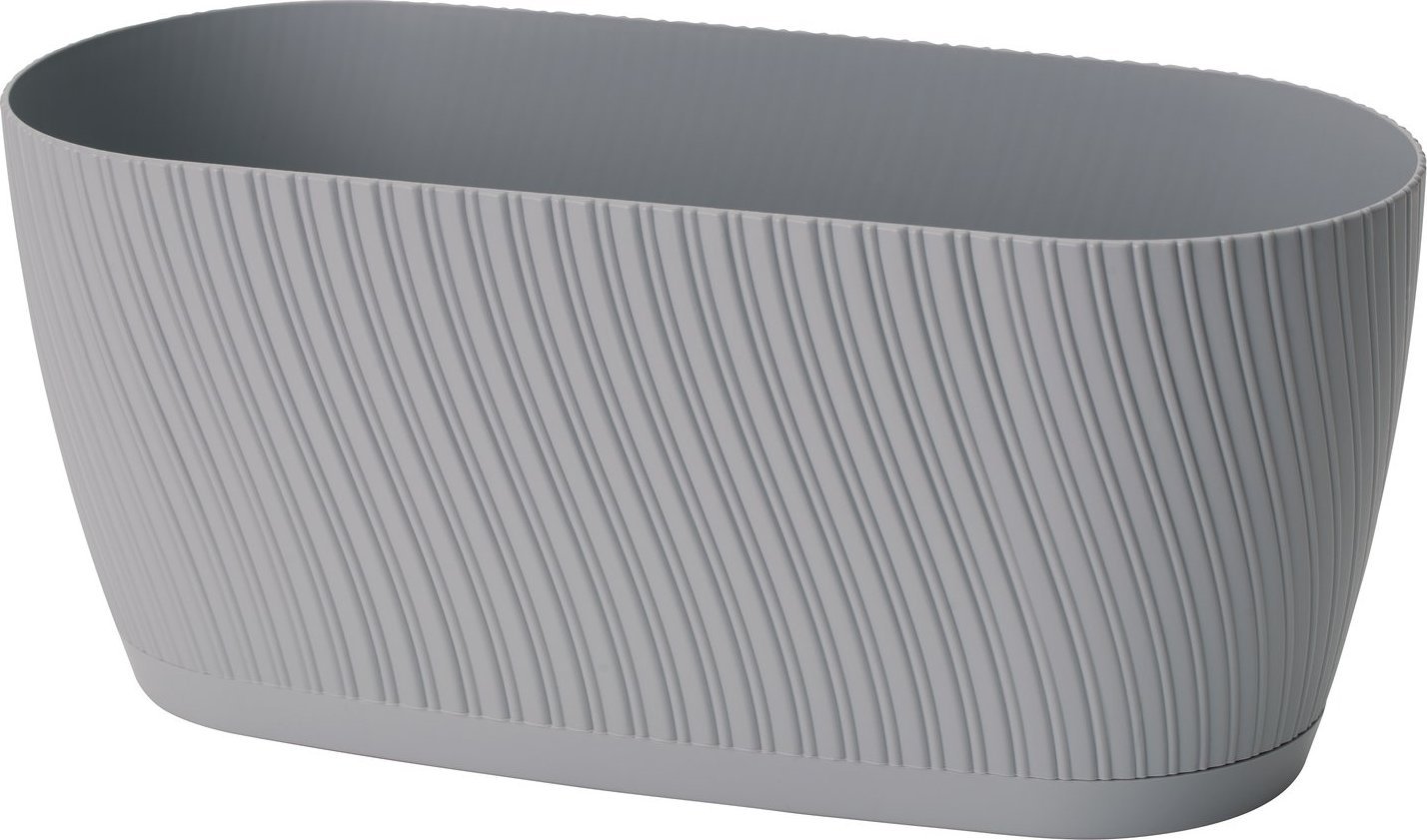 Form-Plastic Doniczka podłużna, skrzynka MIKA 4539-040, Kolor Platyna, Form-Plastik, Wymiary 27x12x12 cm