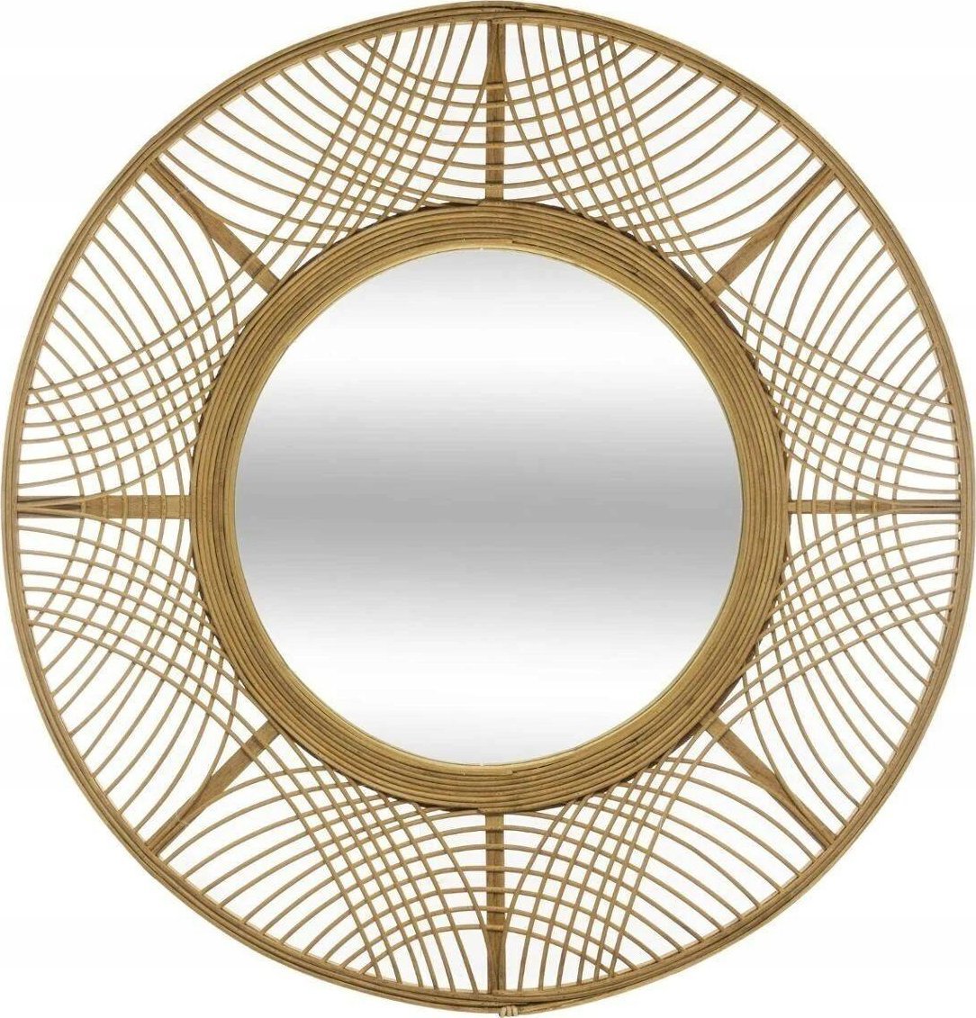 Atmosphera Lustro boho w bambusowej ramie INA, Ø 70 cm