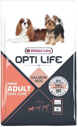 Versele-Laga OPTI-LIFE PIES 7,5kg SKIN CARE MINI łosoś wrażliwa skóra - 21342