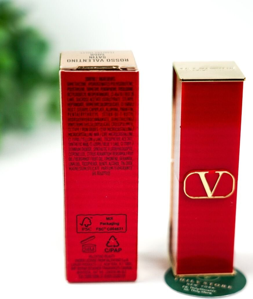 Valentino Valentino, Rosso, Satin Finish, Cream Lipstick, 505R, Refillable, 3.5 g For Women