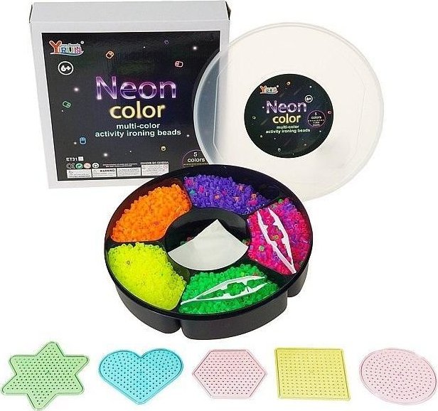 Koraliki do zaprasowania neonowe