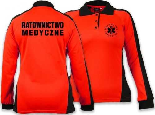 North Wind + medical Koszulka ratownicza Polo FLUO damska FUNKCYJNA z długim rękawem