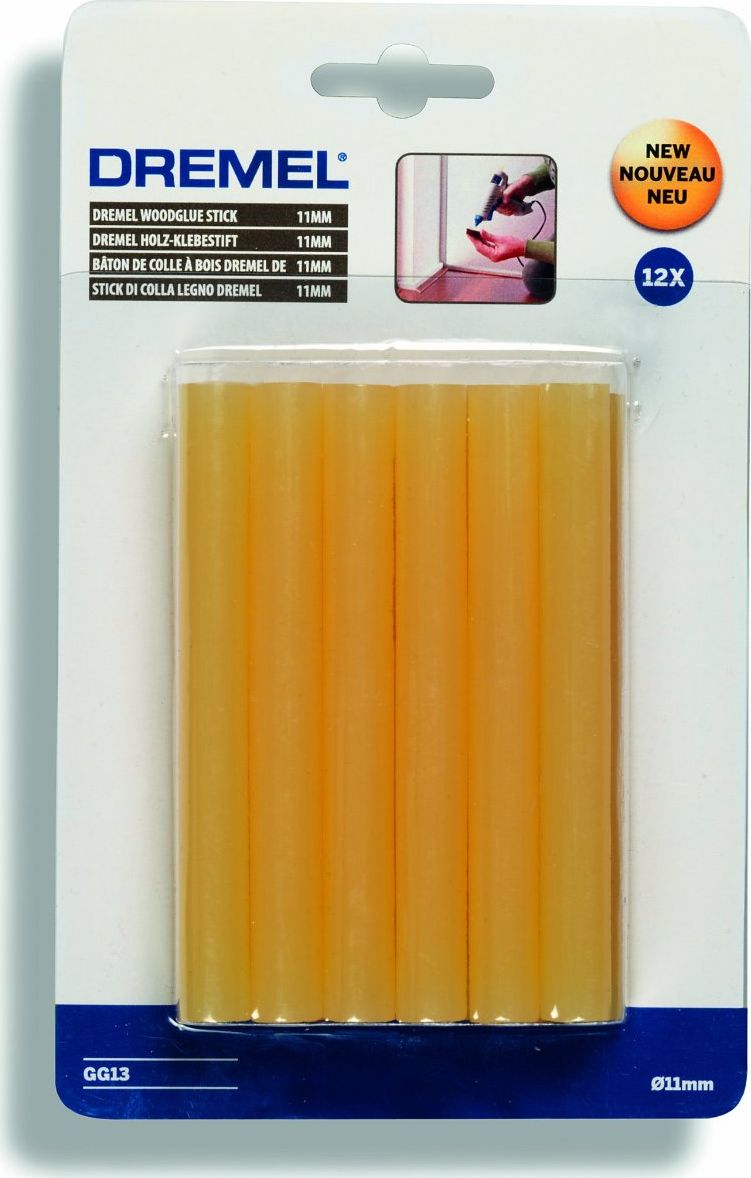 Wkłady klejowe Dremel do drewna 11 mm x 100 mm miodowe 12 szt. GG13
