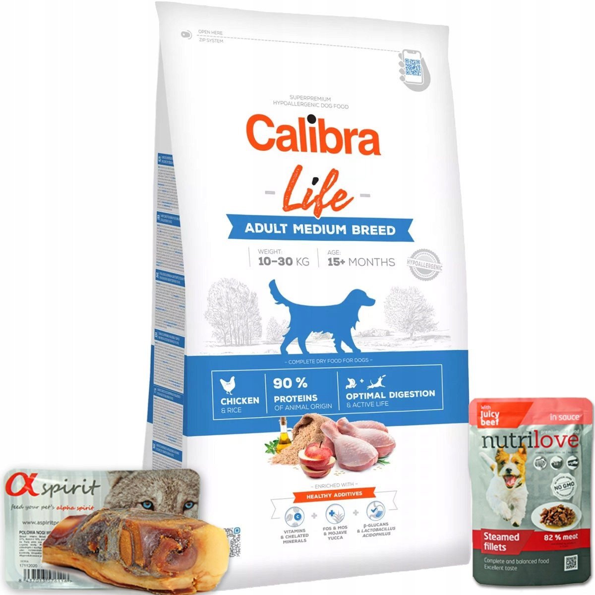 CALIBRA DOG life adult medium breed chicken 12kg