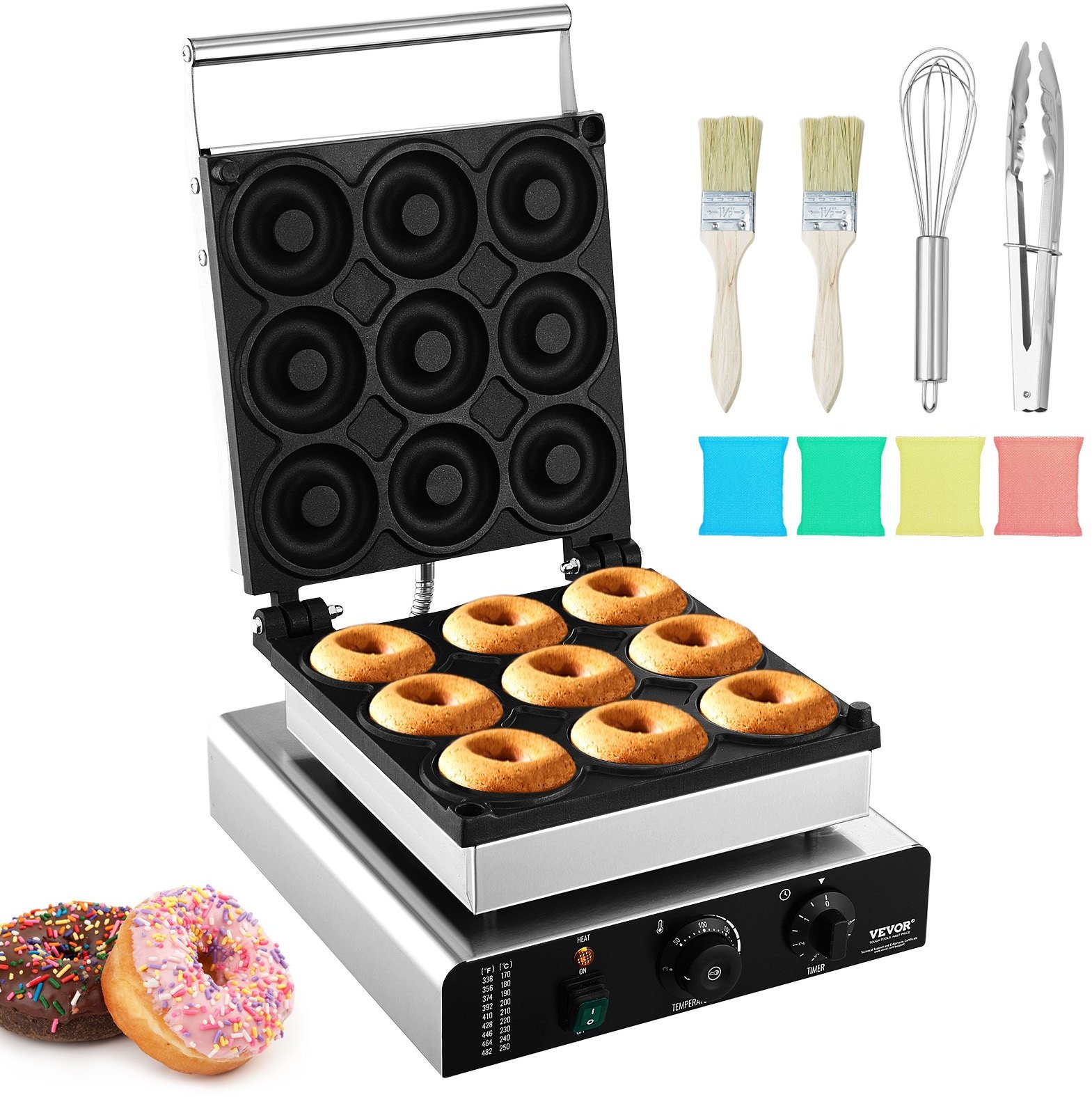 Gofrownica Donut do Pączków Opiekacz Gastronomiczna 9szt.