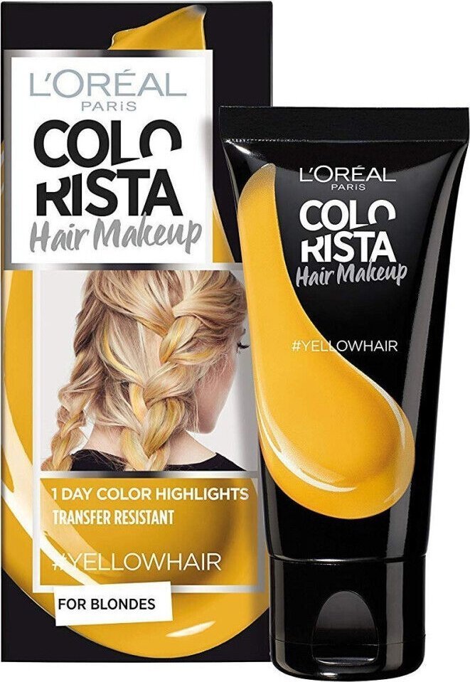 L’Oreal Paris L'Oreal Paris, Colorista Hair Makeup, Semi-Permanent Hair Dye, #YELLOWHAIR, 30 ml For Women
