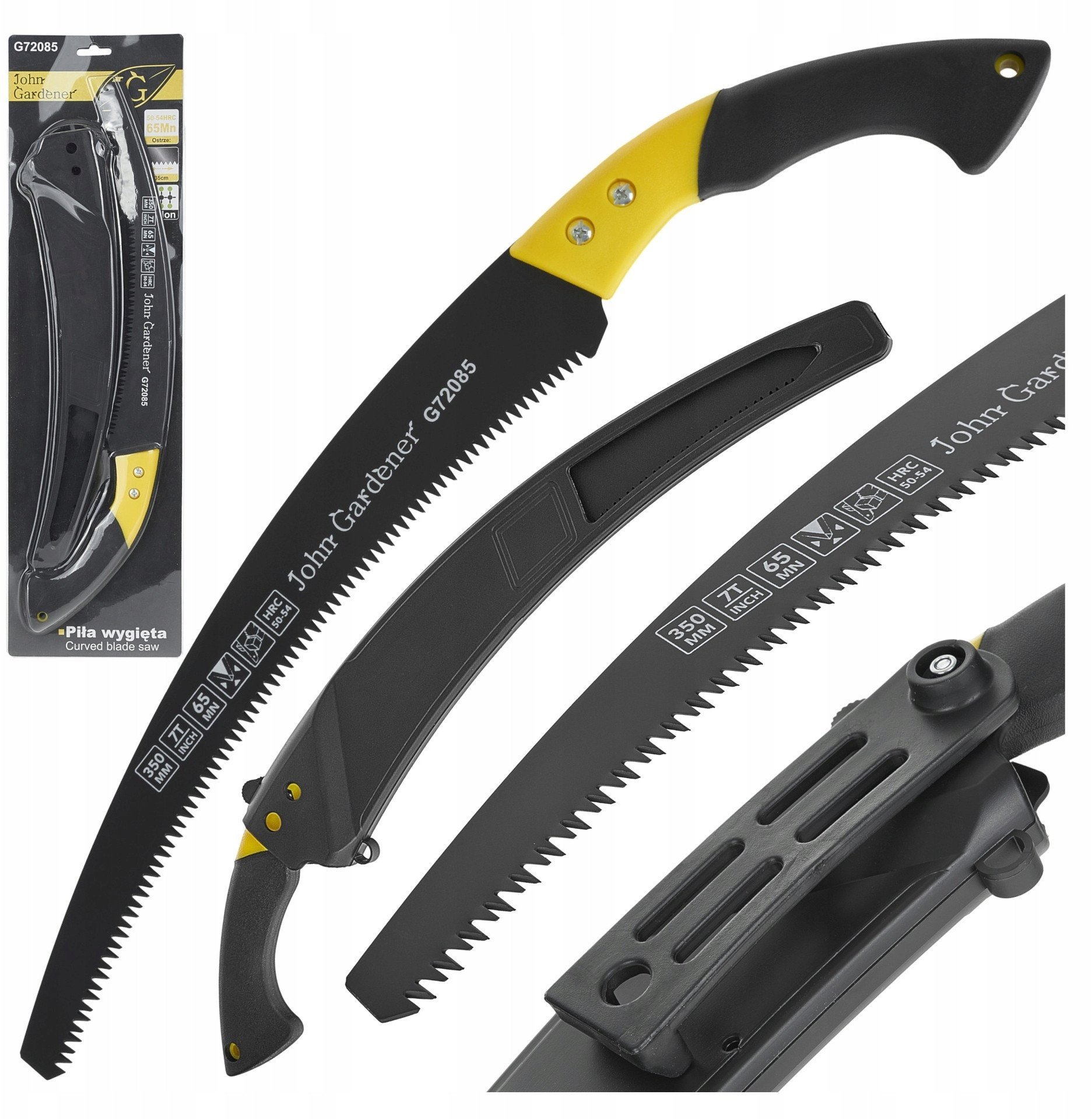 Piła wygięta 35cm z powłoką PTFE i kaburą 65Mn (48)