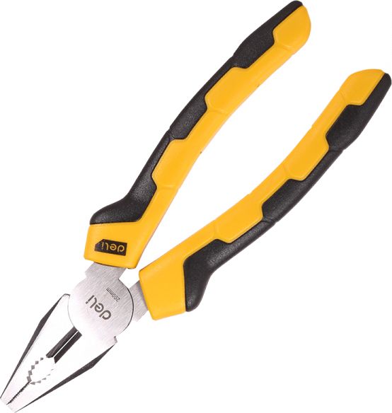 Deli Tools Szczypce uniwersalne kombinerki 8" żółte