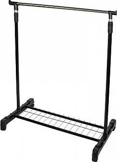 Stojak na ubrania i buty Single - teleskopowy, mobilny, z kółeczkami