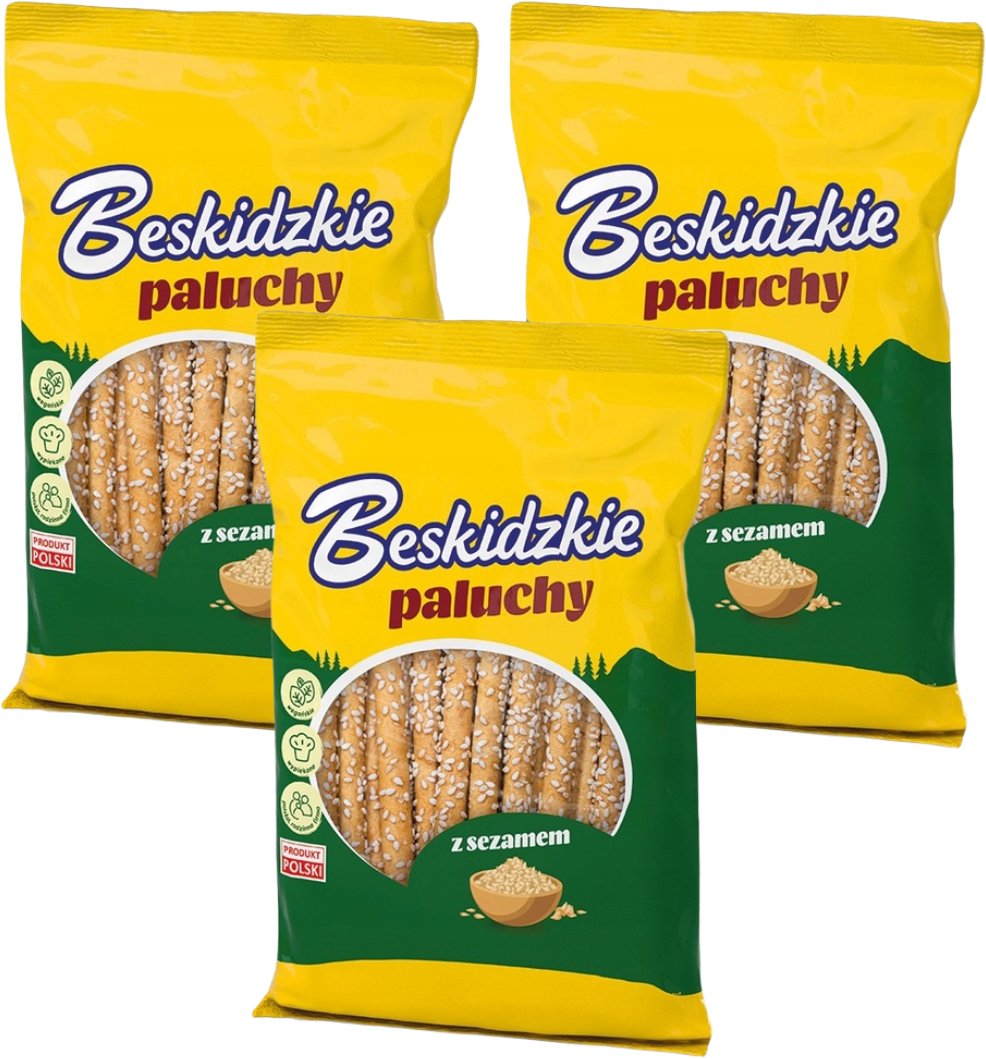Aksam Beskidzkie Paluchy z sezamem 100 g x 3 sztuk
