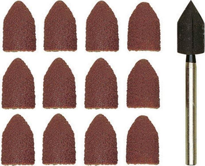 Proxxon Kapturki szlifierskie 9x13 Proxxon gr 80, 150 korund + trzpień [11 cz]