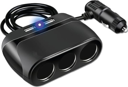 2GO 2GO 3-Fach Kfz-Verteiler + 2x USB