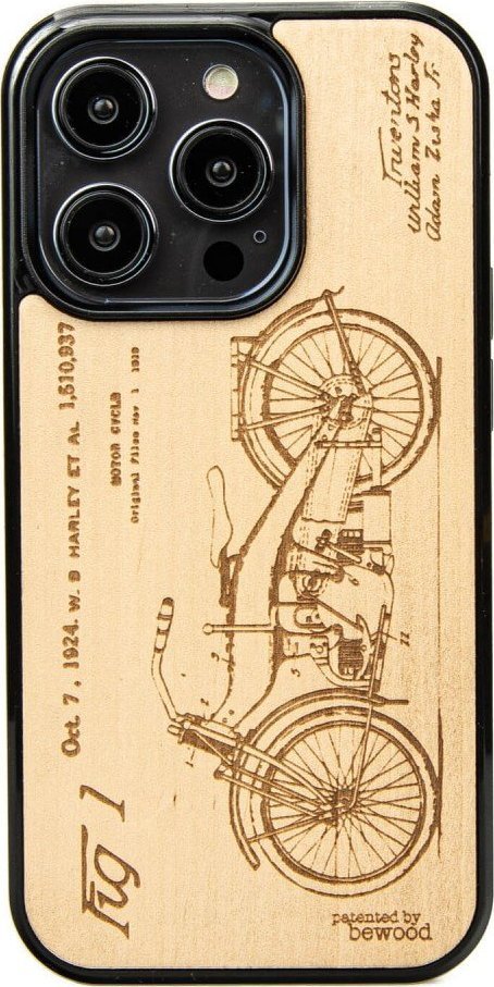 BeWood Drewniane Etui Bewood na iPhone 14 Pro HARLEY PATENT ANIEGRE