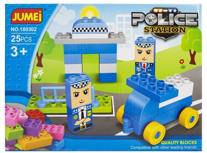 Klocki Jumei 3+ KOMISARIAT POLICJA 25 elementów, 26x19cm