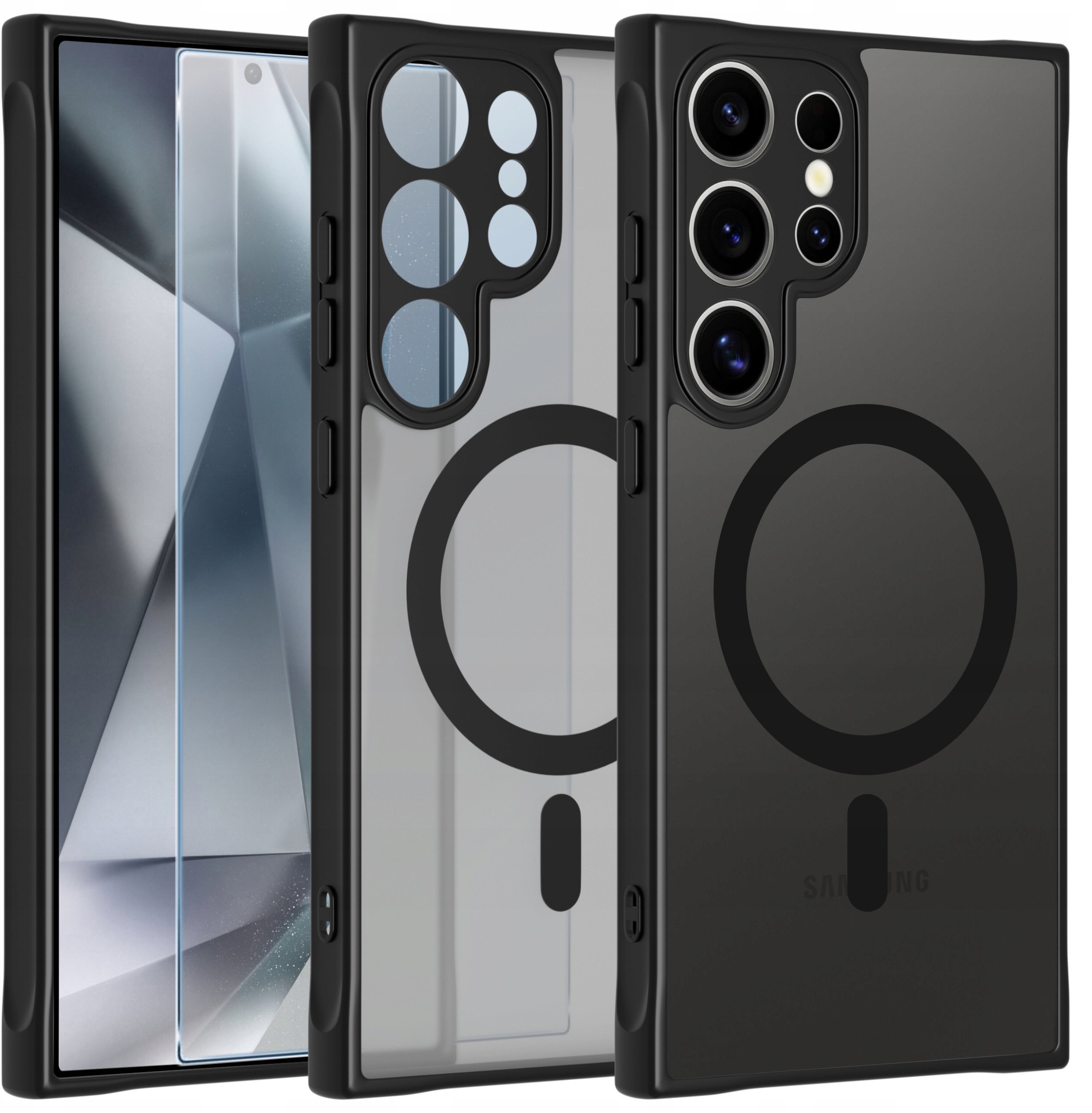 Etui do Samsung S24 Ultra do MagSafe MATT CASE WZMACNIANE Szkło 9H