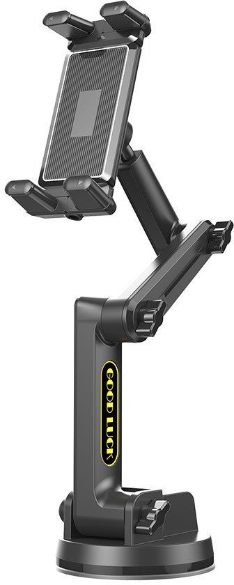 Uchwyt samochodowy do telefonu i tabletu, długie ramię, czarny