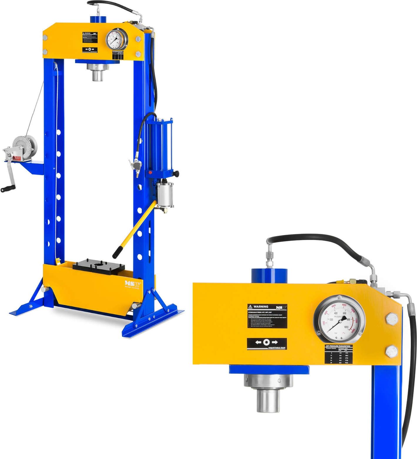 MSW Prasa hydrauliczno pneumatyczna warsztatowa 50T 624 bar MSW WP-50T-P Prasa hydrauliczno pneumatyczna warsztatowa 50T 624 bar MSW WP-50T-P