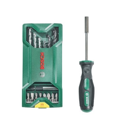 Drill and screwdriver bit set BOSCH, 15 pieces