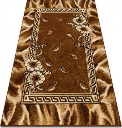 Dywany Łuszczów Dywan BCF Morad TRIO Liście, kwiaty klasyczny - brązowy, 240x340 cm