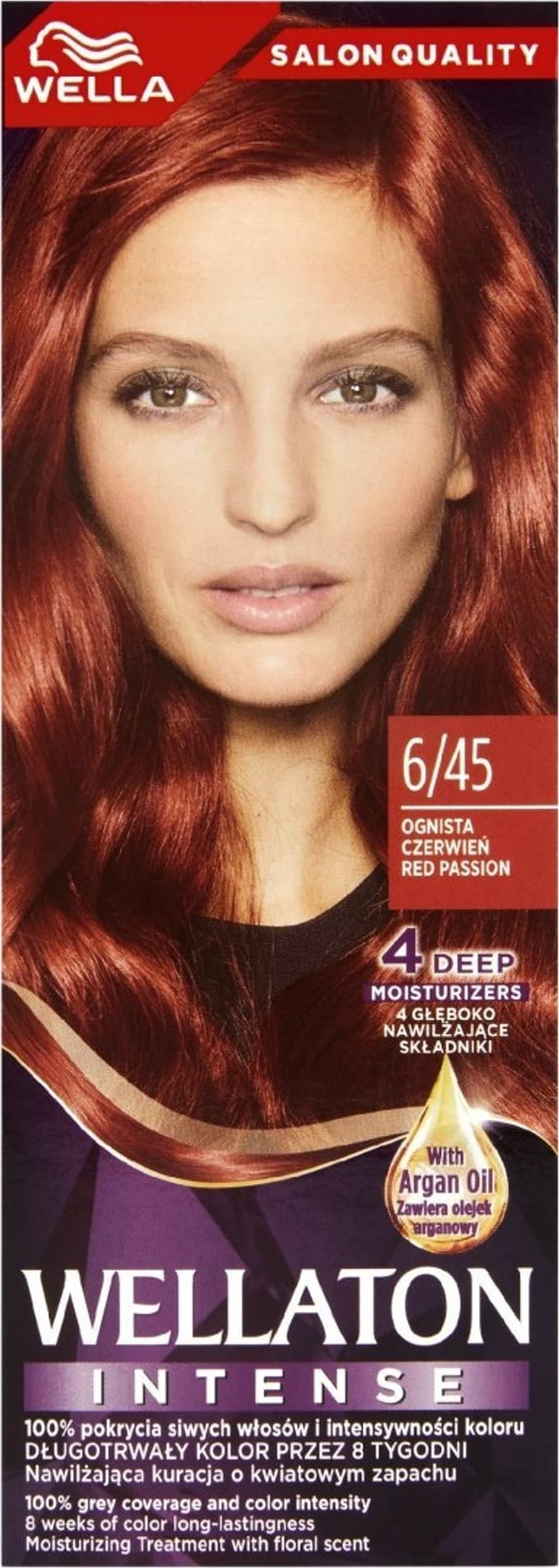 Wella WELLA Wellaton Intense Farba do włosów 6/45 - Ognista Czerwień 1op.