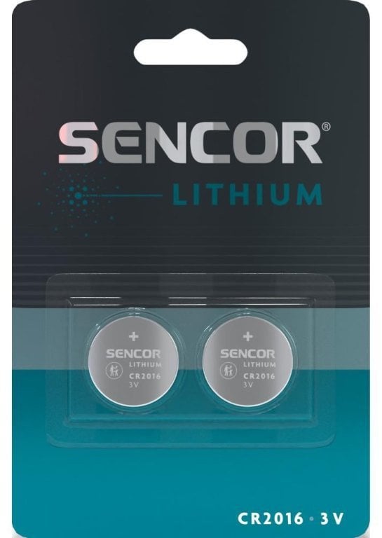Bateria litowa, CR2016, CR2016, 3V, Sencor, blistr, 2-pack