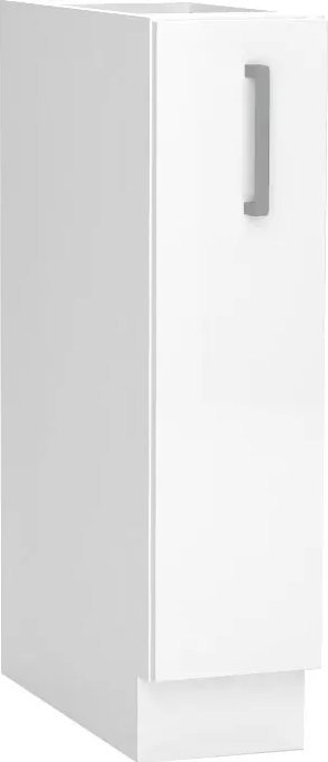 Elior Biała dolna szafka kuchenna z cargo i koszem - Elora 3X 20 cm połysk