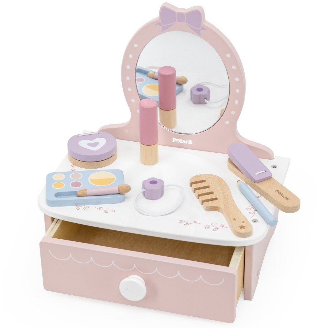 Anek Drewniana toaletka z zabawkami 44271N