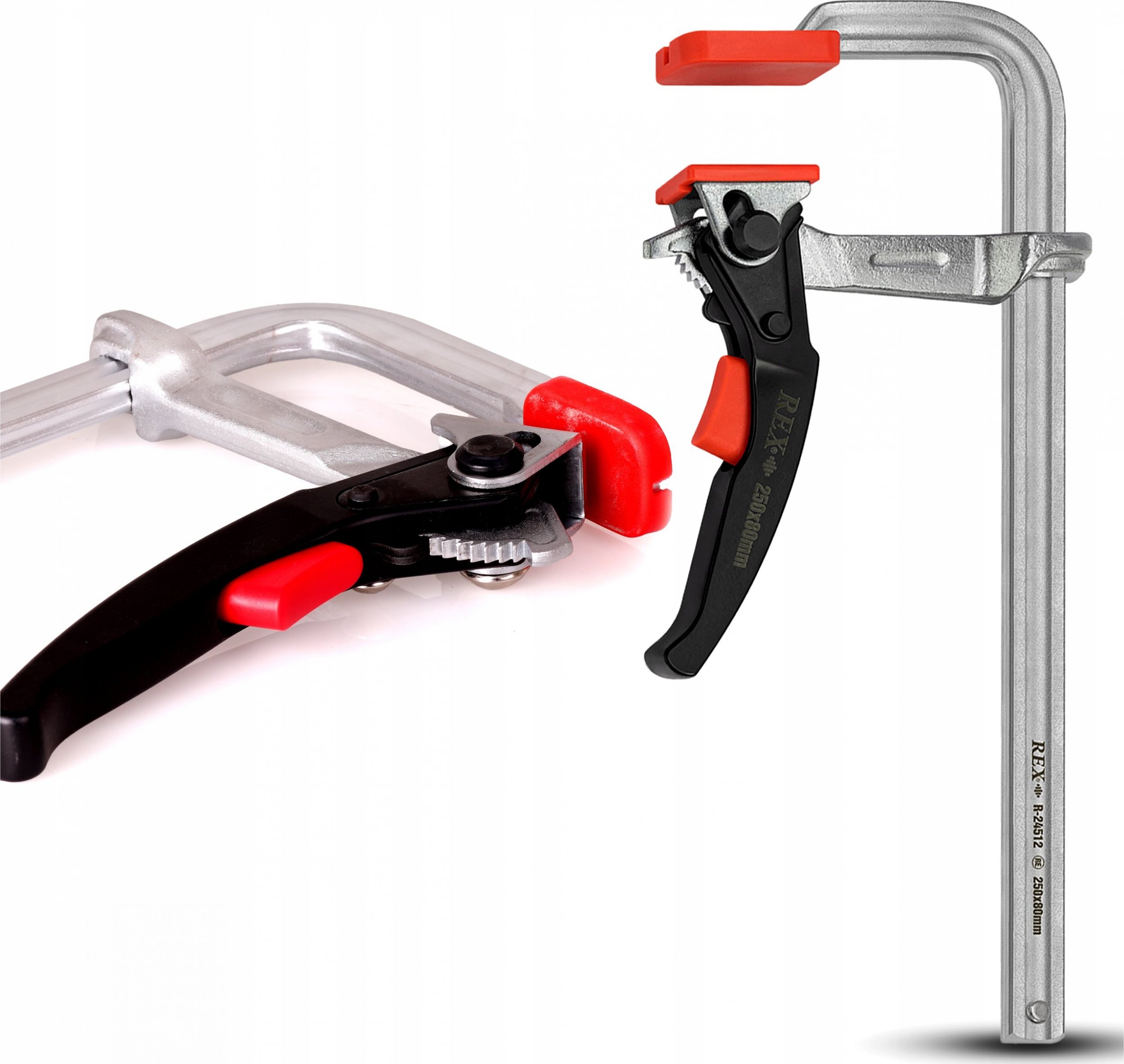 ARTPOL ŚCISK STOLARSKI 80x 250mm STALOWY KUTY + ZAPADKA