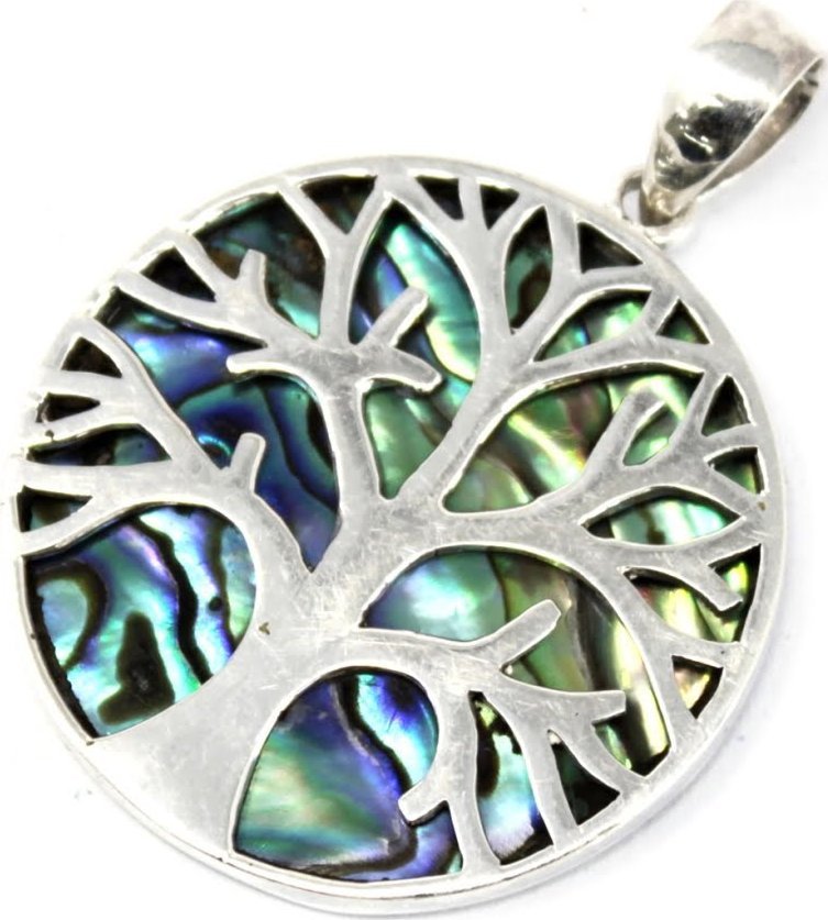 Lovrin Wisiorek srebrny Drzewo Życia - Abalone