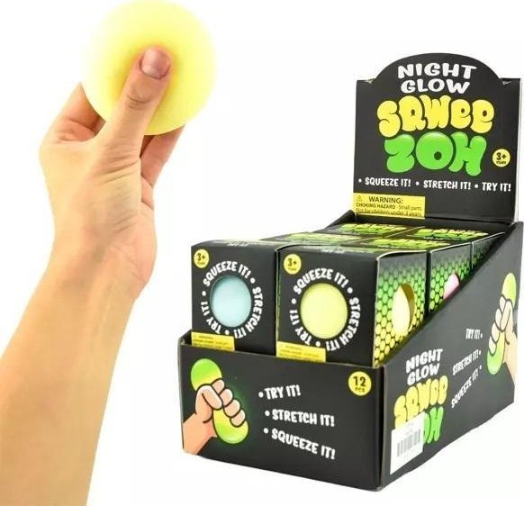 Sensoryczny gniotek NEON świeci w ciemności mix