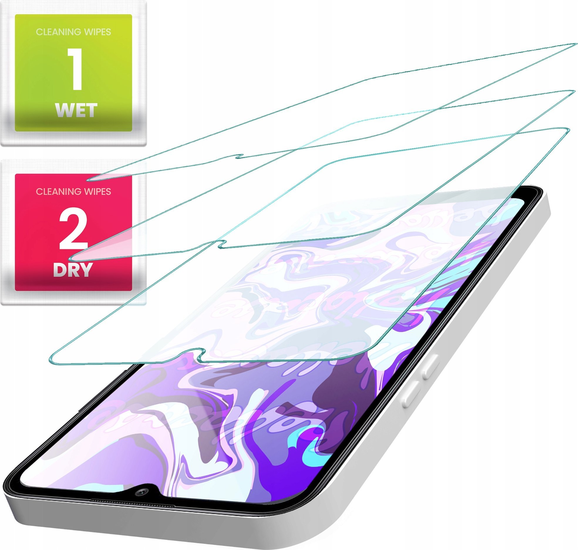 Hello Case 3-PAK Szkło Hartowane do Samsung Galaxy A22 4G (9H, płaskie 2.5D, ochronne)