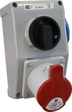 Spamel Zestaw instalacyjny z gniazdem 32A 5P 0-1 IP44 (ZI22\R441)