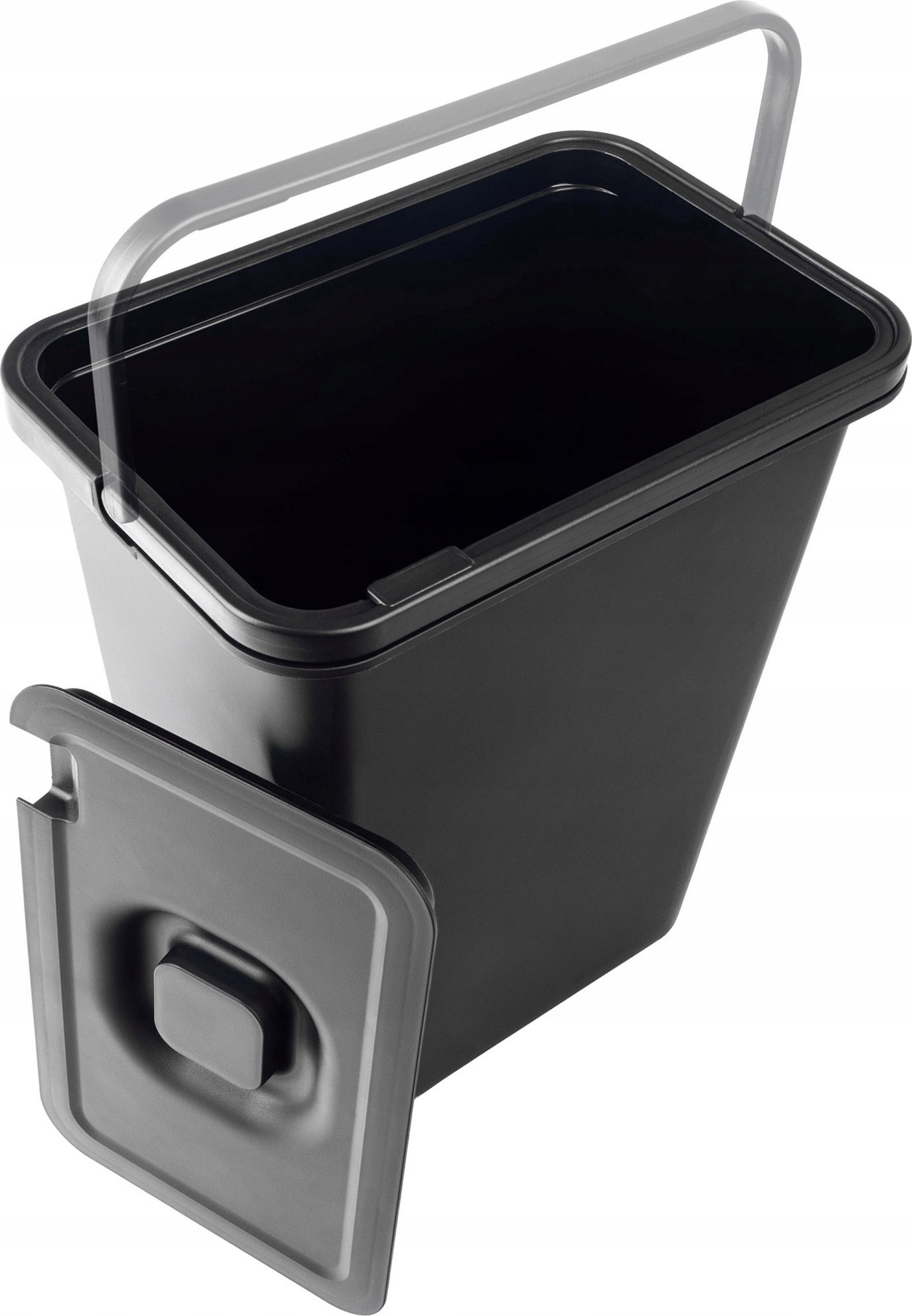 Kosz na śmieci Kadax KADAX Kosz Na Śmieci Do Segregacji Odpadów Kubeł Duży 10L Czarny Z Pokrywą