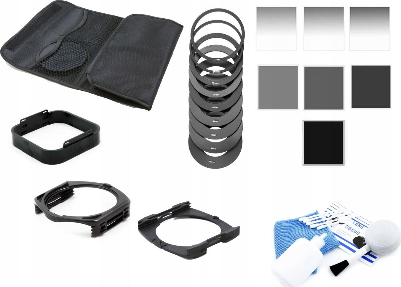 Filtr Massa Zestaw typu COKIN 25w1 Filtry Szare ND + Etui + 2x Uchwyt + Osłona + Zestaw czyszczący