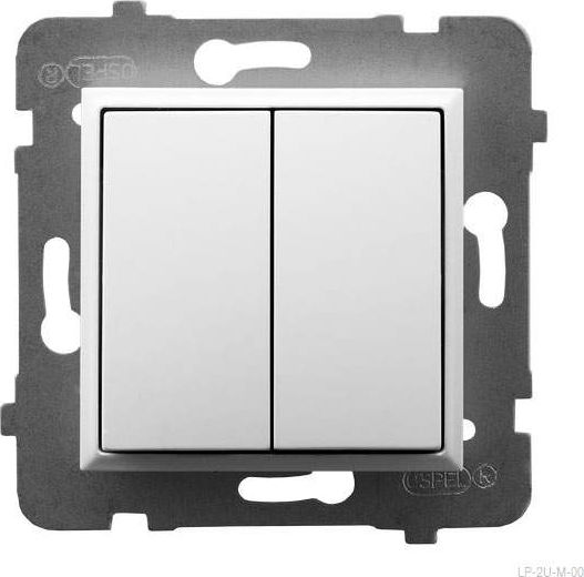 Ospel Łącznik dwugrupowy świecznikowy biały (ŁP-2U/m/00)